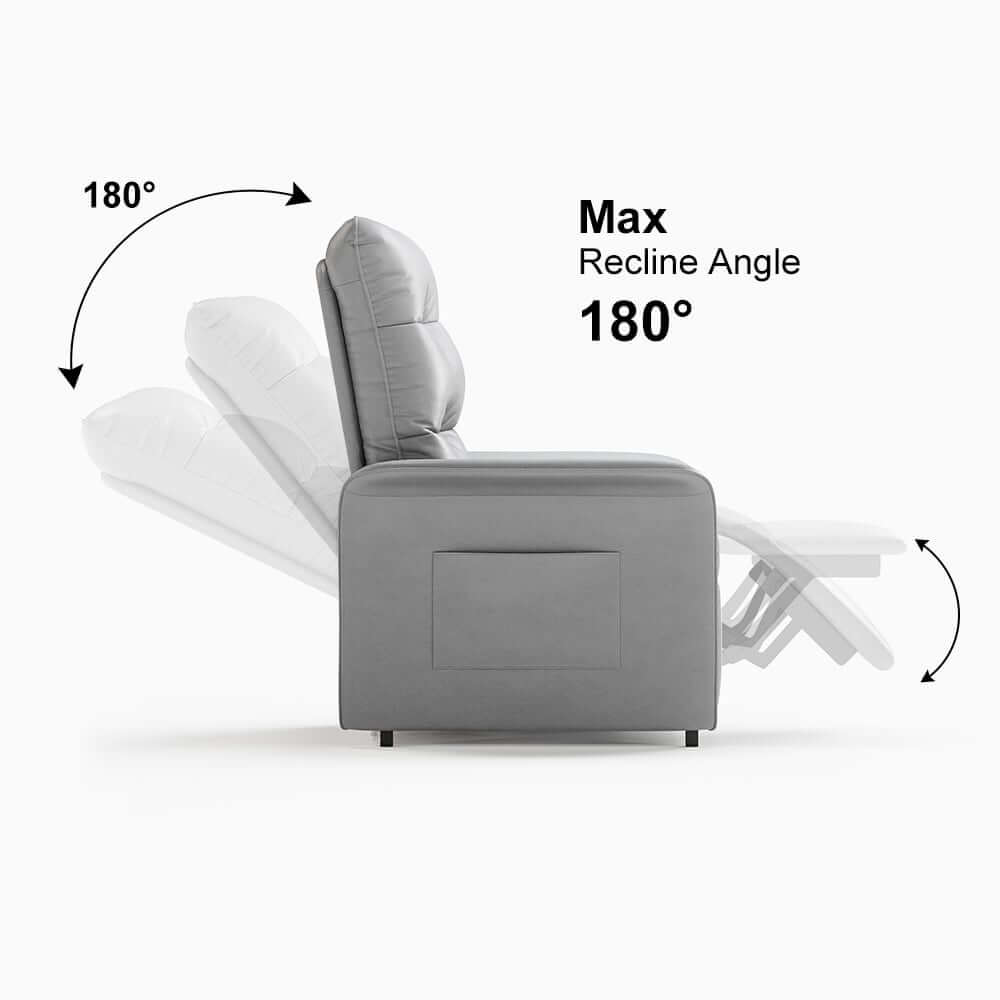 Modern Convertible Chair With Rolled Arms And Side Storage