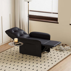 Modern Convertible Chair With Rolled Arms And Side Storage