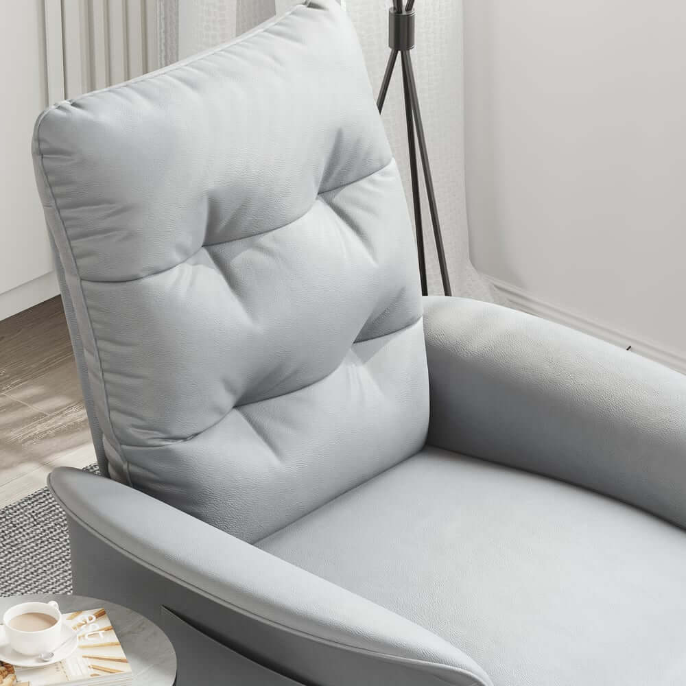 Modern Convertible Chair With Rolled Arms And Side Storage