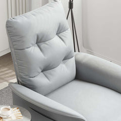 Modern Convertible Chair With Rolled Arms And Side Storage