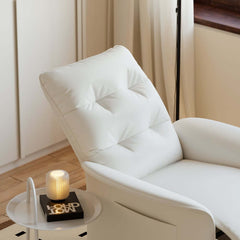 Modern Convertible Chair With Rolled Arms And Side Storage