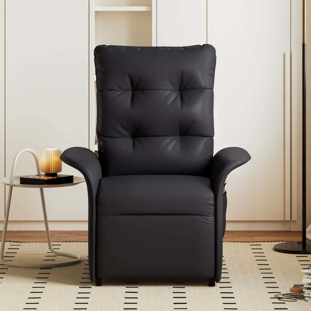 Modern Convertible Chair With Rolled Arms And Side Storage