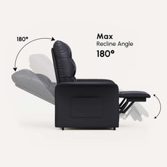 Modern Convertible Chair With Rolled Arms And Side Storage