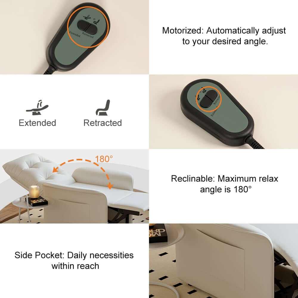 Modern Convertible Chair With Rolled Arms And Side Storage