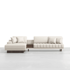 Modern Corner Sectional Sofa Set with Ottoman & Coffee Table