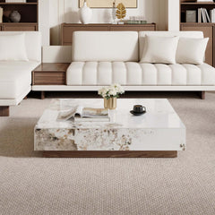 Modern Corner Sectional Sofa Set with Ottoman & Coffee Table