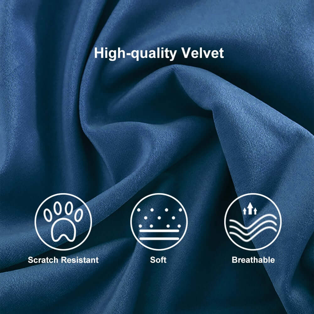 Modern Curved Modular Velvet Sectional Sofa With Ottoman