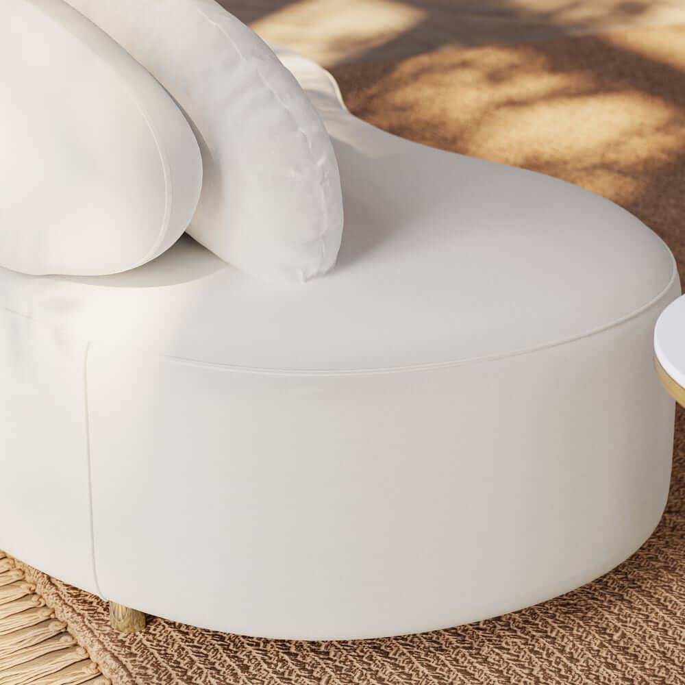 Modern Curved Modular Velvet Sectional Sofa With Ottoman