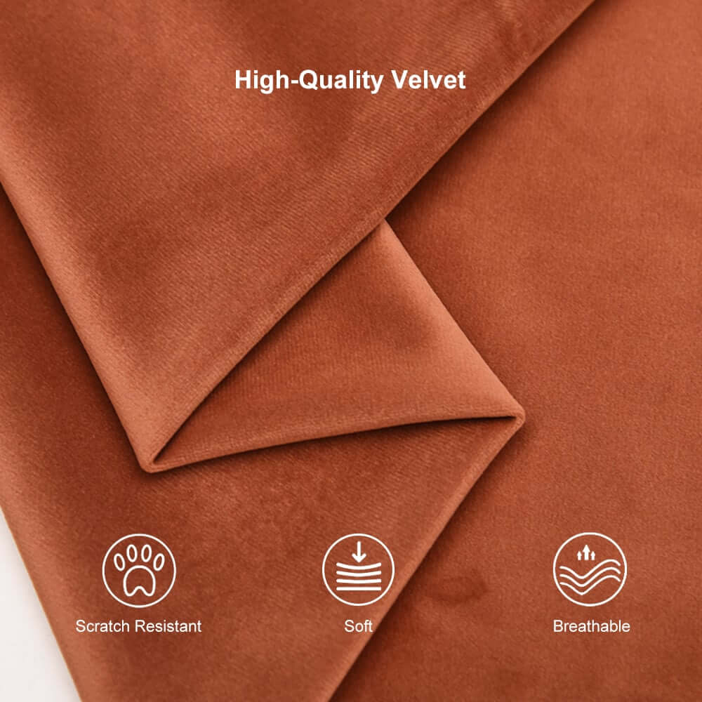 Modern Curved Modular Velvet Sectional Sofa With Ottoman