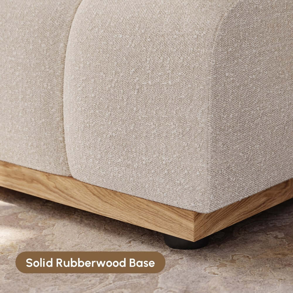 Modern Curved Sectional Sofa Set With Boucle Upholstery