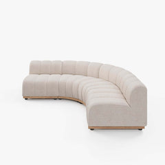 Modern Curved Sectional Sofa Set With Boucle Upholstery