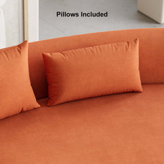 Modern Curved Velvet Modular Sectional Sofa Set