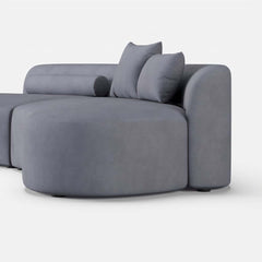 Modern Curved Velvet Modular Sectional Sofa Set
