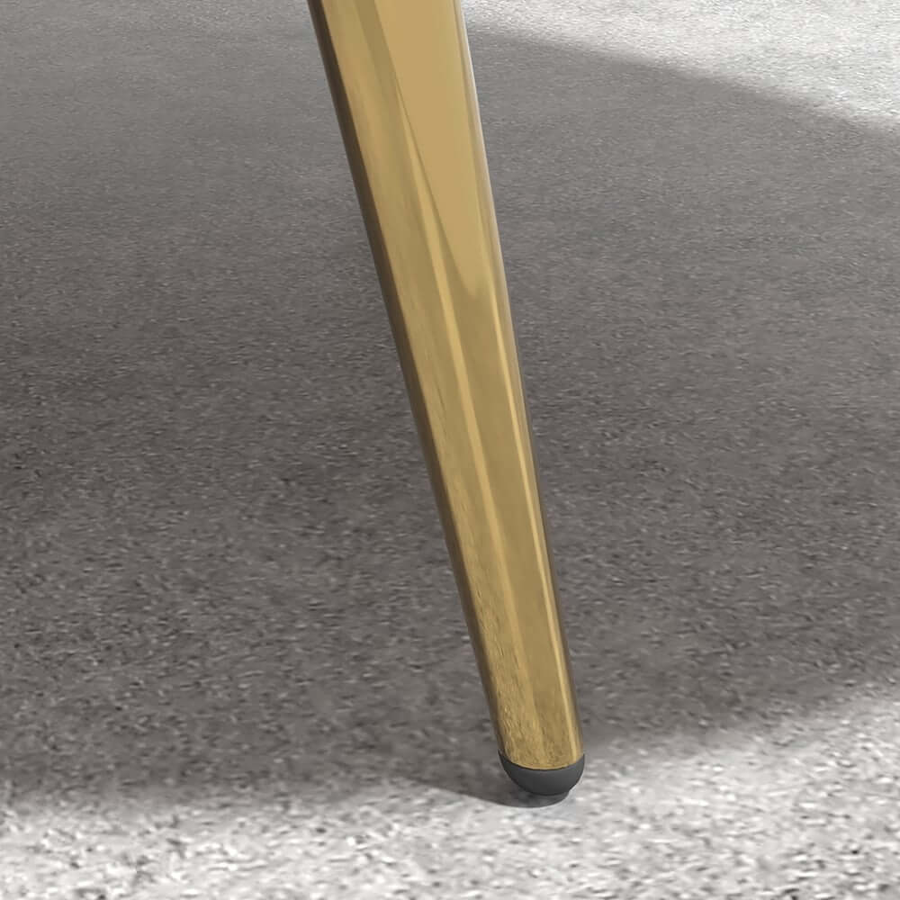 Modern Curved Velvet Sofa With Gold Legs