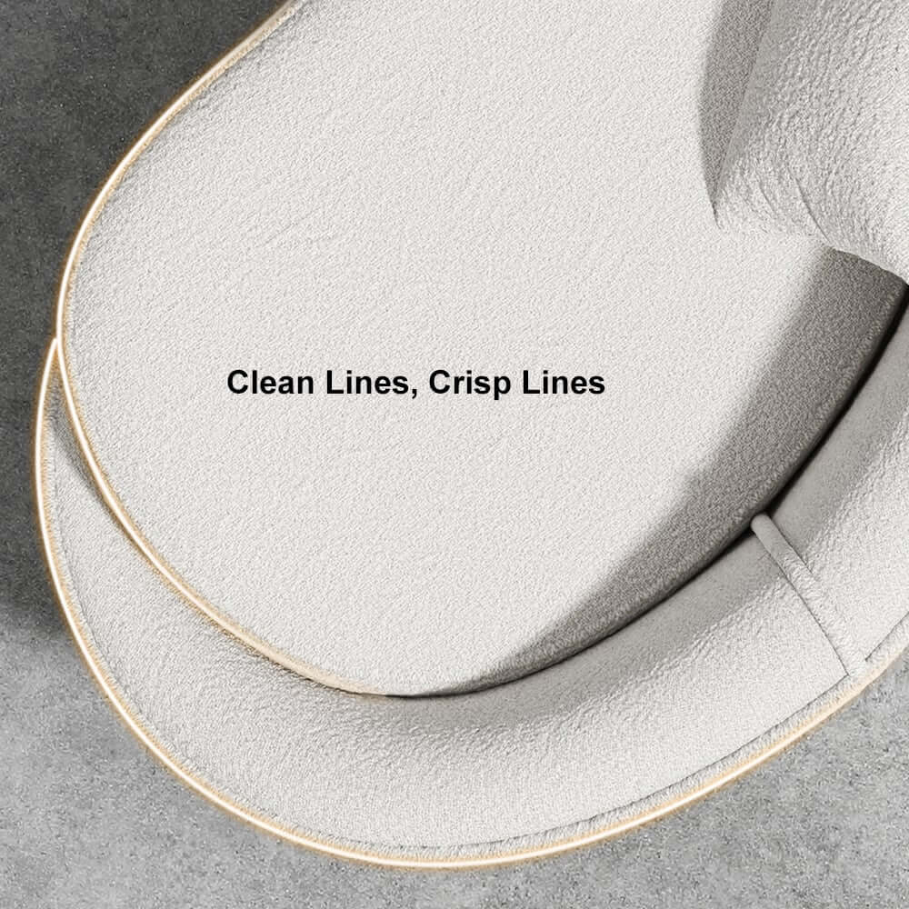 Modern Curved Velvet Sofa With Gold Legs