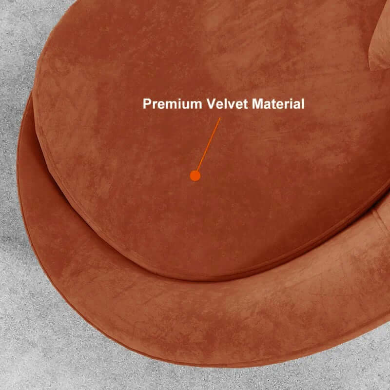 Modern Curved Velvet Sofa With Gold Legs