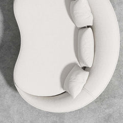 Modern Curved Velvet Sofa With Gold Legs