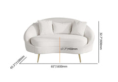 Modern Curved Velvet Sofa With Gold Legs Dimensions