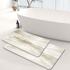 Modern Diatom Mud Bath Mat Set Rectangle Rug for Indoor Use