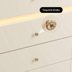 Modern Double Dresser with LED Lighting and Jewelry Storage