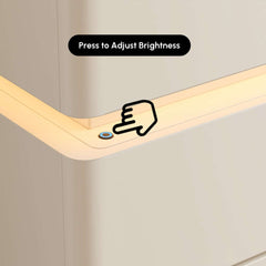 Modern Double Dresser with LED Lighting and Jewelry Storage