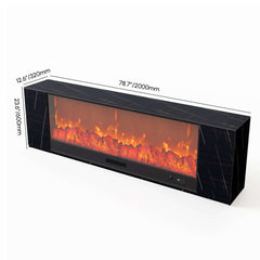 Modern Electric Fireplace TV Stand, 70-79 Inch, Sintered Stone Dimensions