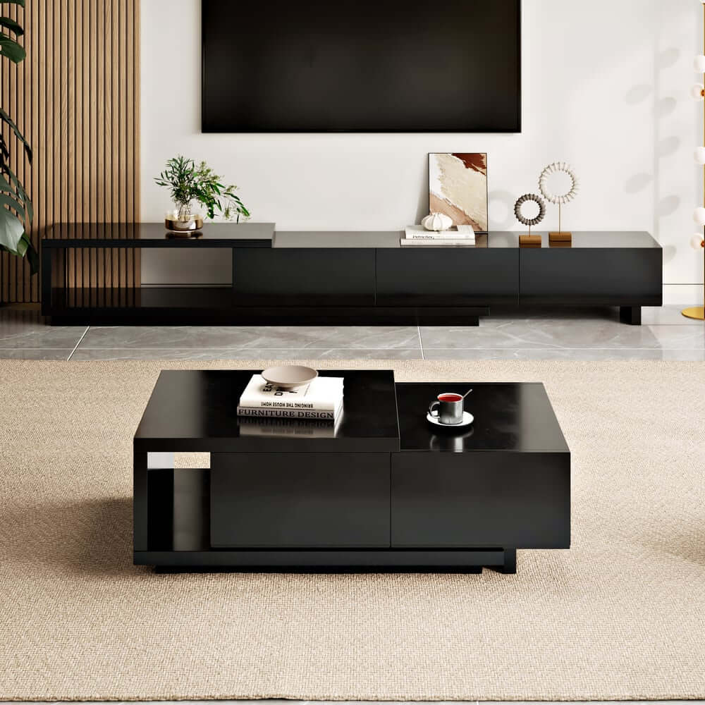 Modern Engineered Wood Coffee Table With Drawers