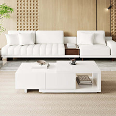 Modern Engineered Wood Coffee Table With Drawers
