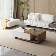 Modern Engineered Wood Coffee Table With Drawers