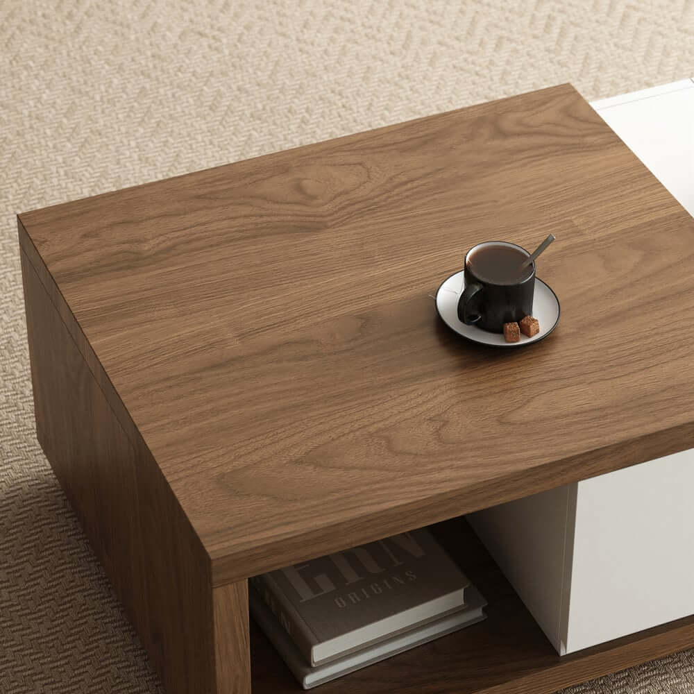 Modern Engineered Wood Coffee Table With Drawers