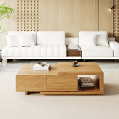 Modern Engineered Wood Coffee Table With Drawers