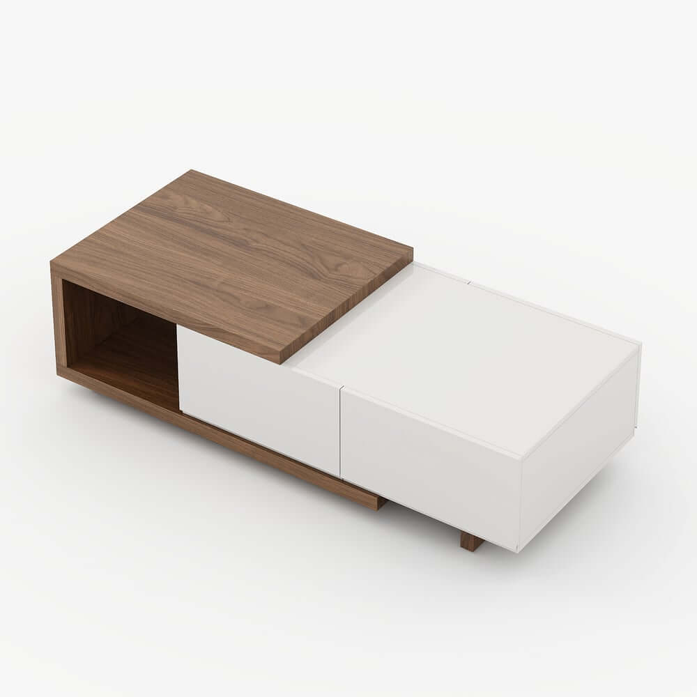 Modern Engineered Wood Coffee Table With Drawers