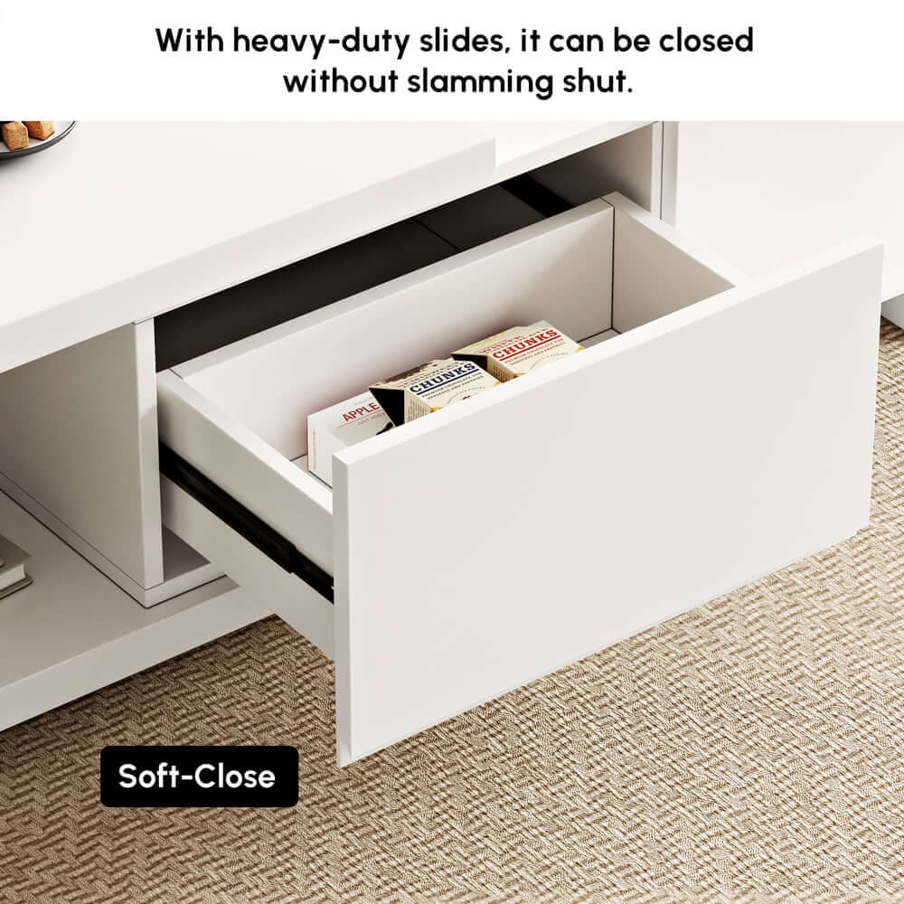 Modern Engineered Wood Coffee Table With Drawers