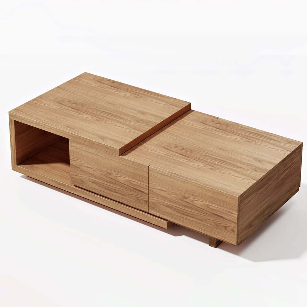 Modern Engineered Wood Coffee Table With Drawers