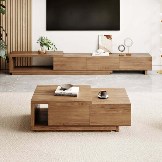 Modern Engineered Wood Coffee Table With Drawers