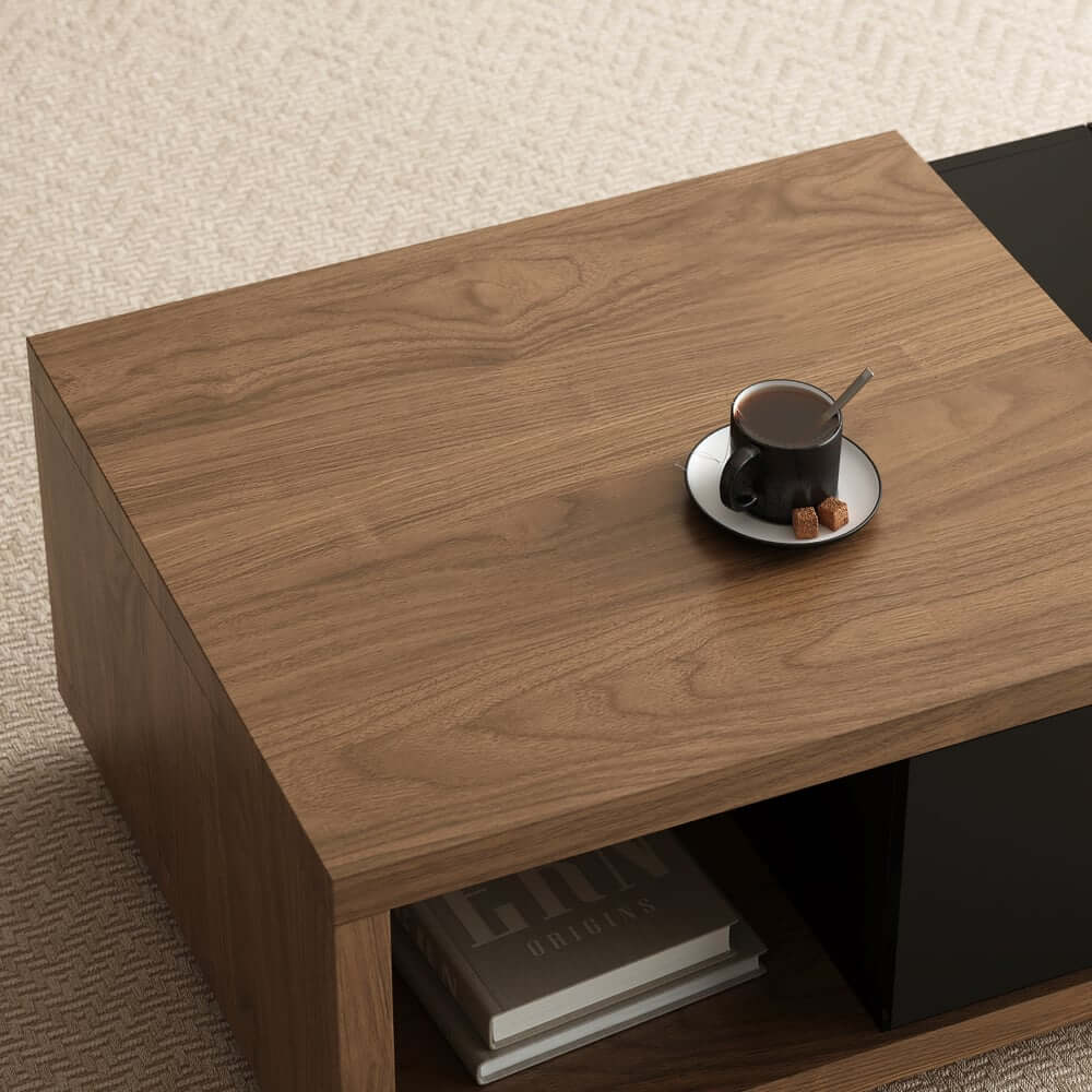 Modern Engineered Wood Coffee Table With Drawers