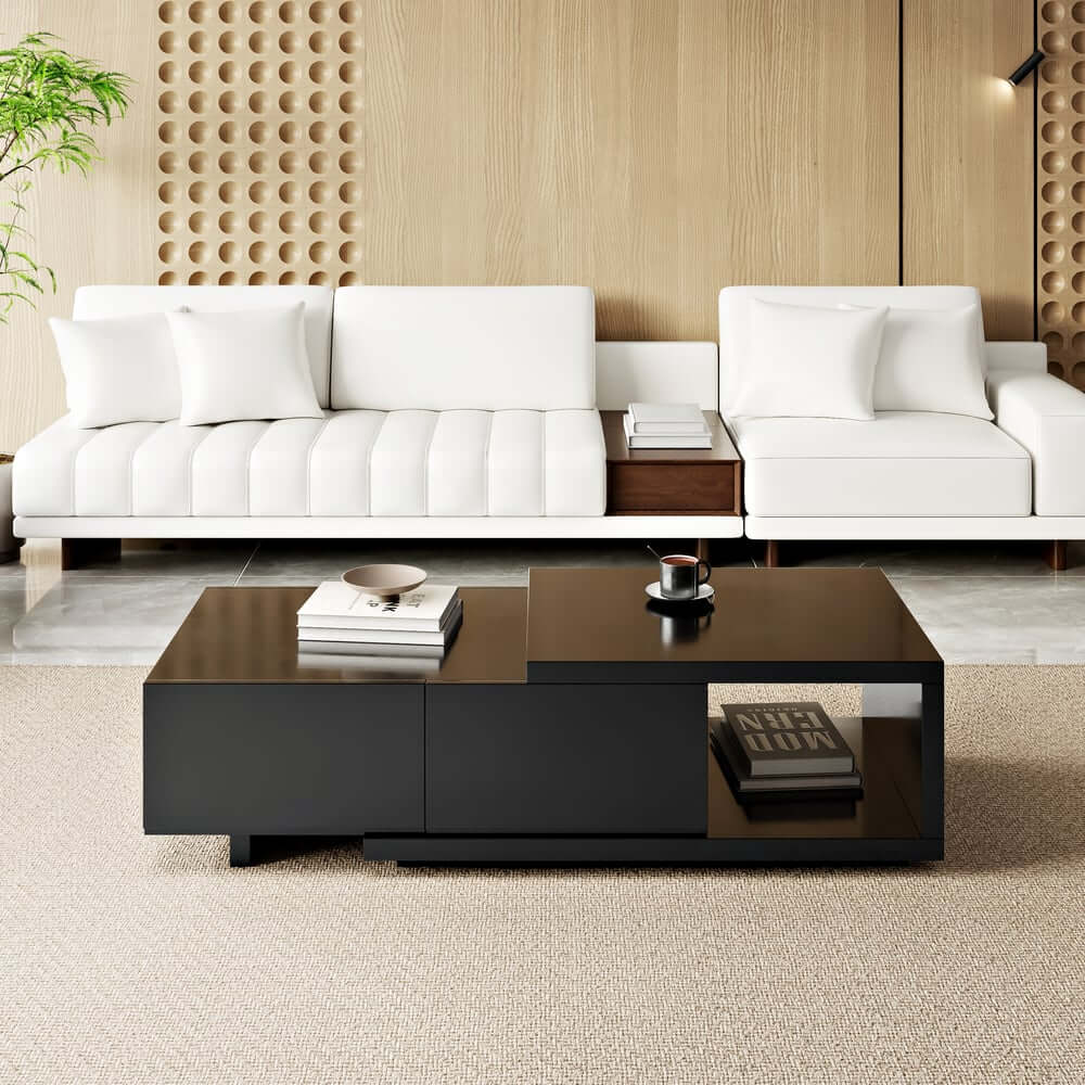 Modern Engineered Wood Coffee Table With Drawers