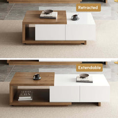 Modern Engineered Wood Coffee Table With Drawers