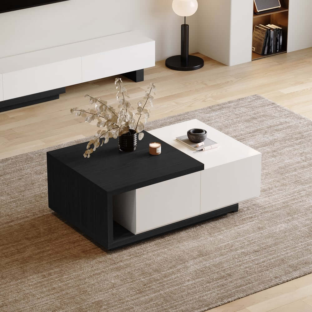 Modern Engineered Wood Coffee Table With Drawers