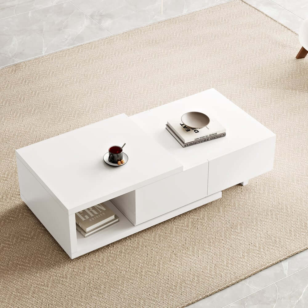 Modern Engineered Wood Coffee Table With Drawers