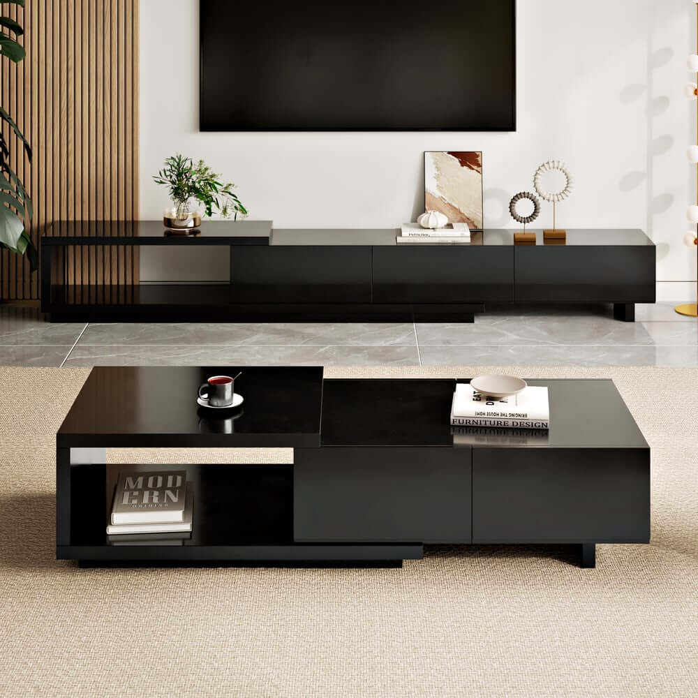 Modern Engineered Wood Coffee Table With Drawers