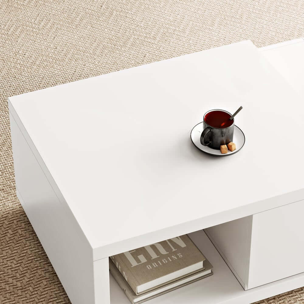 Modern Engineered Wood Coffee Table With Drawers