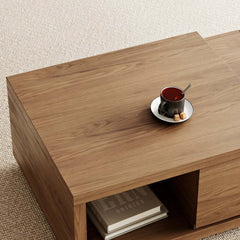 Modern Engineered Wood Coffee Table With Drawers