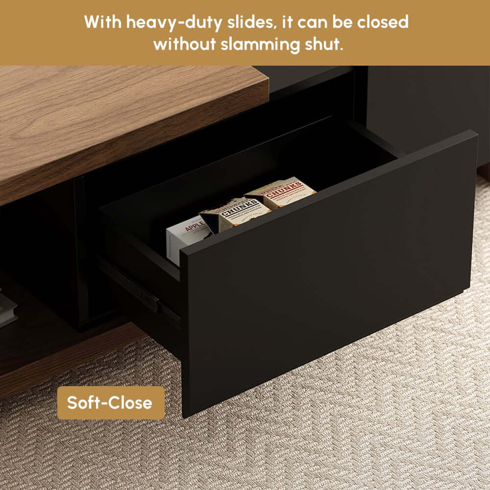 Modern Engineered Wood Coffee Table With Drawers