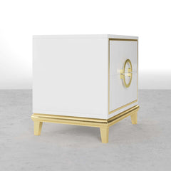 Modern Engineered Wood Nightstand With 2 Drawers