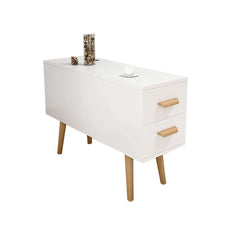 Modern Engineered Wood Side Table With Storage Drawers