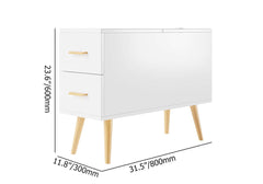 Modern Engineered Wood Side Table With Storage Drawers Dimensions