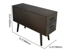 Modern Engineered Wood Side Table With Storage Drawers Dimensions