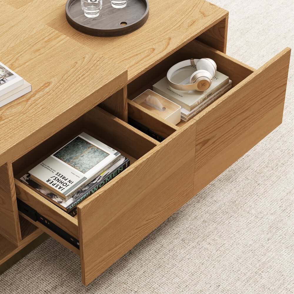 Modern Engineered Wood TV Stand & Coffee Table Set