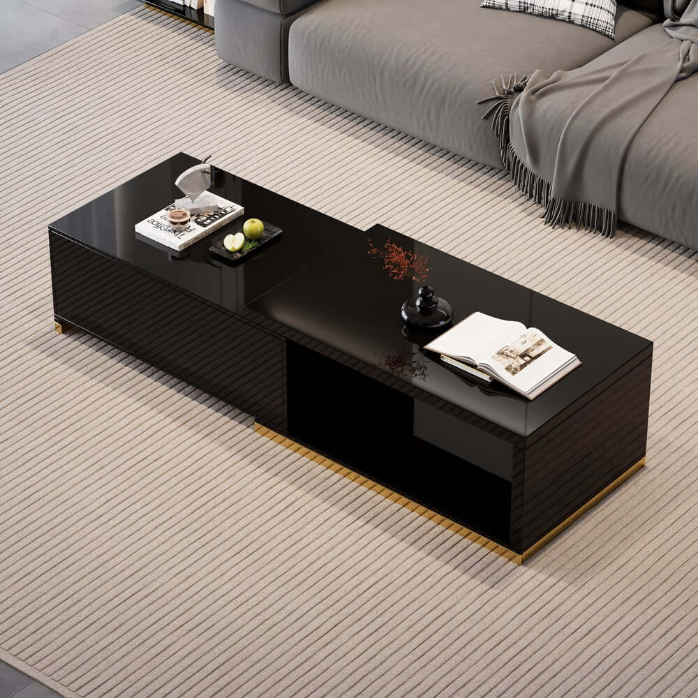 Modern Engineered Wood TV Stand & Coffee Table Set